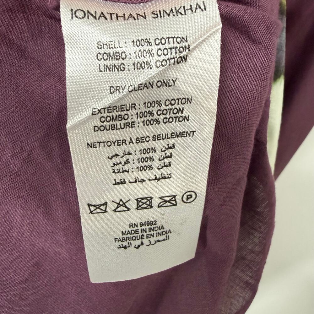 Jonathan Simkhai Purple and Yellow Tie-Dye Midi Dress - Picture 8 of 8